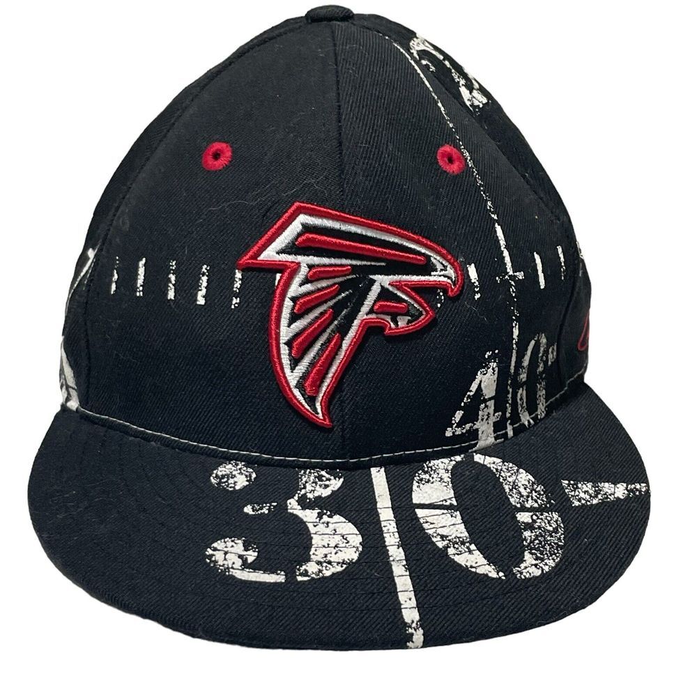 Atlanta Falcons Fitted‎ Cap Reebok Wool Hat Size 7 3/8 Team Apparel NFL